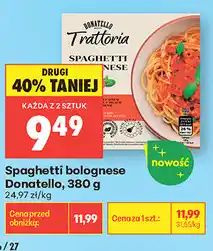 Biedronka Spaghetti bolognese Donatello oferta
