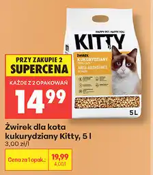 Biedronka Żwirek dla kota kukurydziany Kitty oferta