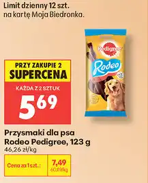 Biedronka Przysmaki dla psa Rodeo Pedigree oferta