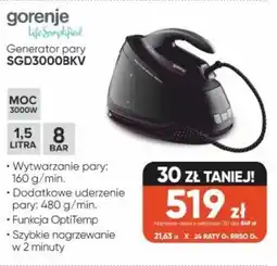 Max Elektro Gorenje Generator pary SGD3000BKV oferta