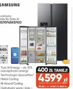 Max Elektro Samsung Lodówka Side By Side AI RS70F65KEFEO oferta