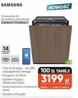 Max Elektro Samsung Zmywarka AI do pełnej zabudowy DW80H73WBIOU1 oferta
