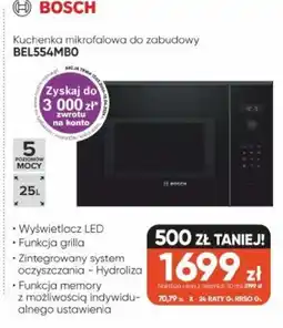 Max Elektro Bosch Kuchenka mikrofalowa do zabudowy BEL554MB0 oferta