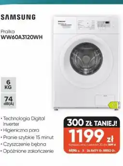 Max Elektro Samsung Pralka WW60A3120WH oferta