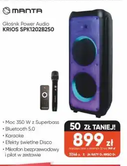 Max Elektro Manta Głośnik Power Audio krios SPK1202B250 oferta