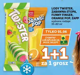 ABC Algida Lody Twister, Zabawna Stopa, Funny Finger, Orange Pop, Zapp oferta