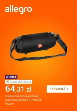 Allegro Przenośny głośnik z mocnym basem oferta