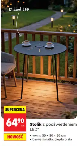 Biedronka Stolik z podświetleniem LED gardenic oferta