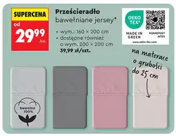 Biedronka SMUKEE Prześcieradło bawełniane jersey oferta