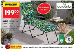 Biedronka Leżak ogrodowy z poduszką gardenic oferta