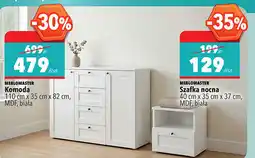 Biedronka Komoda i Szafka nocna Meblomaster oferta