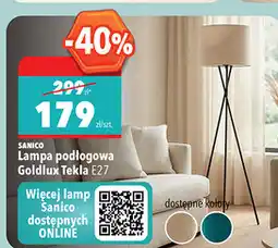 Biedronka Lampa podłogowa Goldlux Tekla E27 Sanico oferta