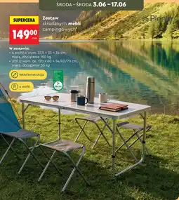 Biedronka Zestaw składanych mebli campingowych oferta