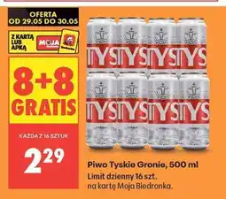 Biedronka Piwo Tyskie Gronie, 500 ml oferta