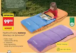 Biedronka Nadmuchiwany materac dziecięcy ze śpiworem oferta