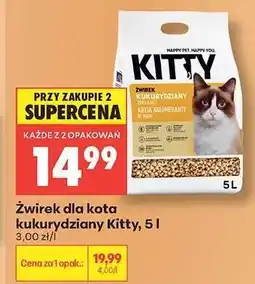 Biedronka Żwirek dla kota kukurydziany Kitty, 5 l oferta