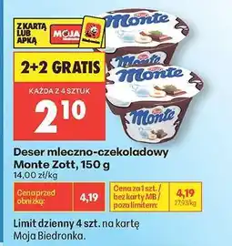 Biedronka Deser mleczno czekoladowy Monte Zott 150 g oferta