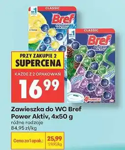 Biedronka Zawieszka do WC Bref Power Aktiv, 4x50 g oferta