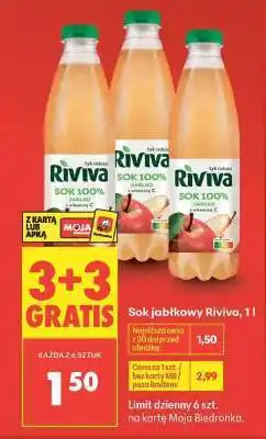 Biedronka Sok jabłkowy Riviva, 1l oferta