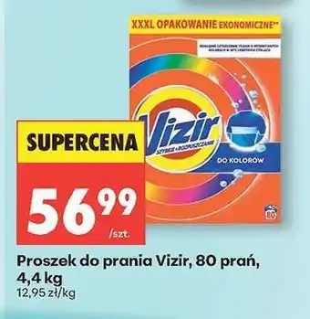 Biedronka Proszek do prania Vizir, 80 prań, 4,4 kg oferta