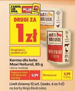 Biedronka Karma dla kota Maxi Natural 85 g oferta