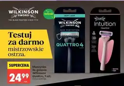 Biedronka Maszynka do golenia Wilkinson Quattro, 1 szt oferta