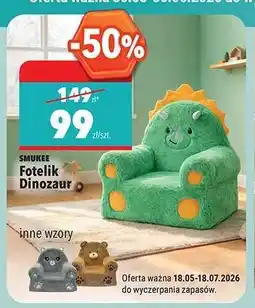 Biedronka SMUKEE Fotelik Dinozaur oferta