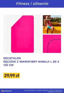 Decathlon DECATHLON RĘCZNIK Z MIKROFIBRY NABAIJI L 80 X 130 CM oferta