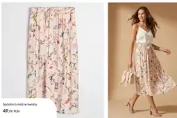 Sinsay Spódnica midi w kwiaty oferta