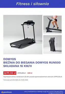Decathlon DOMYOS BIEŻNIA DO BIEGANIA DOMYOS RUN500 SKŁADANA 16 KM/H oferta
