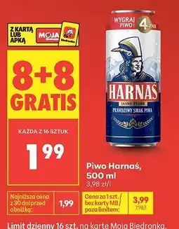 Biedronka Piwo Harnaś Jasne Pełne oferta