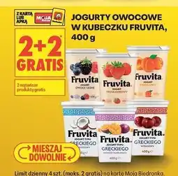 Biedronka Jogurt typu greckiego wiśniowy Fruvita oferta