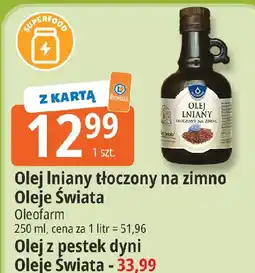 E.Leclerc Oleofarm Olej lniany tłoczony na zimno Oleje Świata oferta
