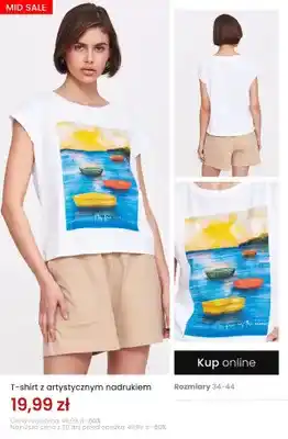 T-shirt z artystycznym nadrukiem