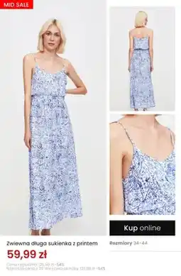 Top Secret Zwiewna długa sukienka z printem oferta