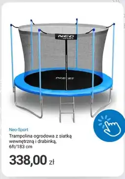 Smyk Trampolina ogrodowa z siatką wewnętrzną i drabinką Neo-Sport 6ft/183cm oferta