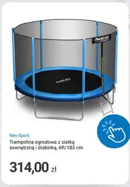 Smyk Trampolina ogrodowa z siatką zewnętrzną i drabinką Neo-Sport 6ft/183cm oferta