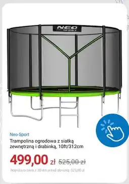 Smyk Trampolina ogrodowa z siatką zewnętrzną i drabinką Neo-Sport 10ft/312cm oferta