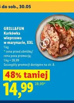 Lidl Karkówka wieprzowa w marynacie XXL Grill&Fun oferta