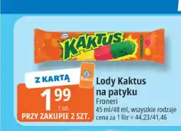 E.Leclerc Lody Kaktus na patyku Froneri oferta