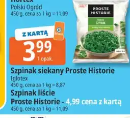 E.Leclerc Szpinak siekany Proste Historie Iglotex oferta