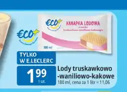E.Leclerc Lody truskawkowo-waniliowo-kakaowe oferta