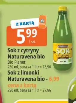 E.Leclerc Sok z cytryny Naturavena bio oferta