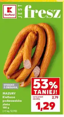 Kaufland Kiełbasa podwawelska złota Mazury oferta