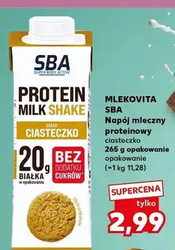 Kaufland Napój mleczny proteinowy ciasteczko Mlekovita SBA oferta