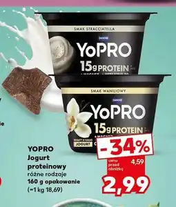 Kaufland Jogurt proteinowy YoPRO smak stracciatella oferta