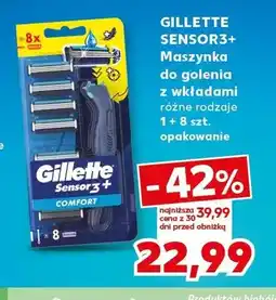 Kaufland Maszynka do golenia z wkładami Gillette Sensor3+ Comfort 9-pak oferta