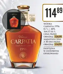 Dino Wódka Carpatia 1996 40% w ozdobnym opakowaniu oferta