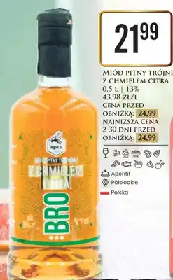 Dino Miód pitny trójniak z chmielem Citra Apis oferta