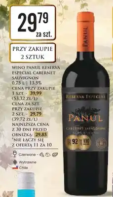 Dino Wino Panul Reserva Especial Cabernet Sauvignon czerwone wytrawne Chile oferta